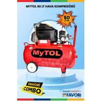 Mytool 50 Lt Hava Kompresörü Yüksek Kalite 5 Parça Havalı Set